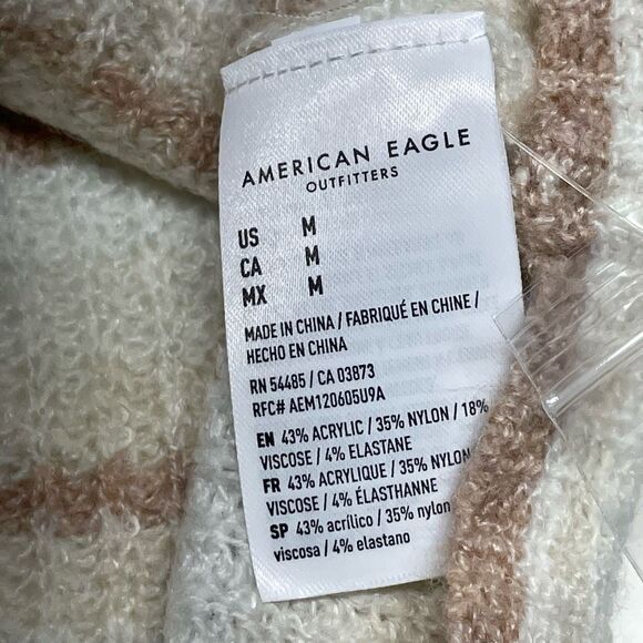 American Eagle Tan and Cream Button Front Sweater - Picture 6 of 6